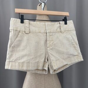 Alice + Olivia Linen-Blend Shorts